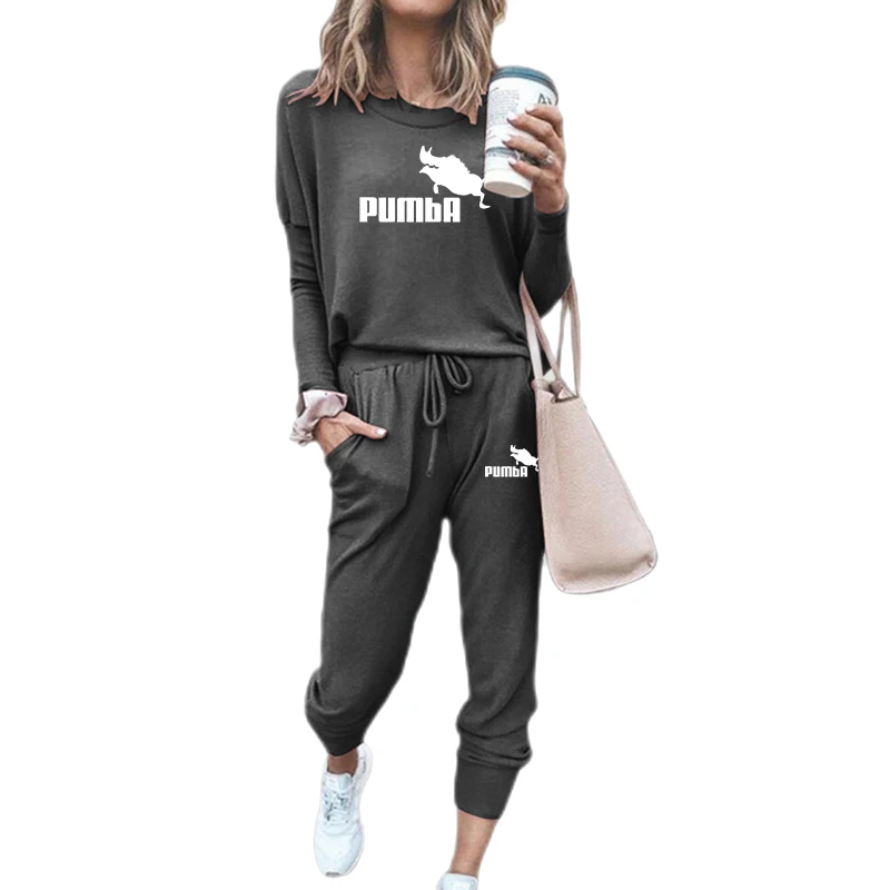 Two-piece Women's Jogging Sports Suit Sports Clothes Casual Sports Clothes Women's Long-sleeved Pullover Hoodie Sweatshirt Pants