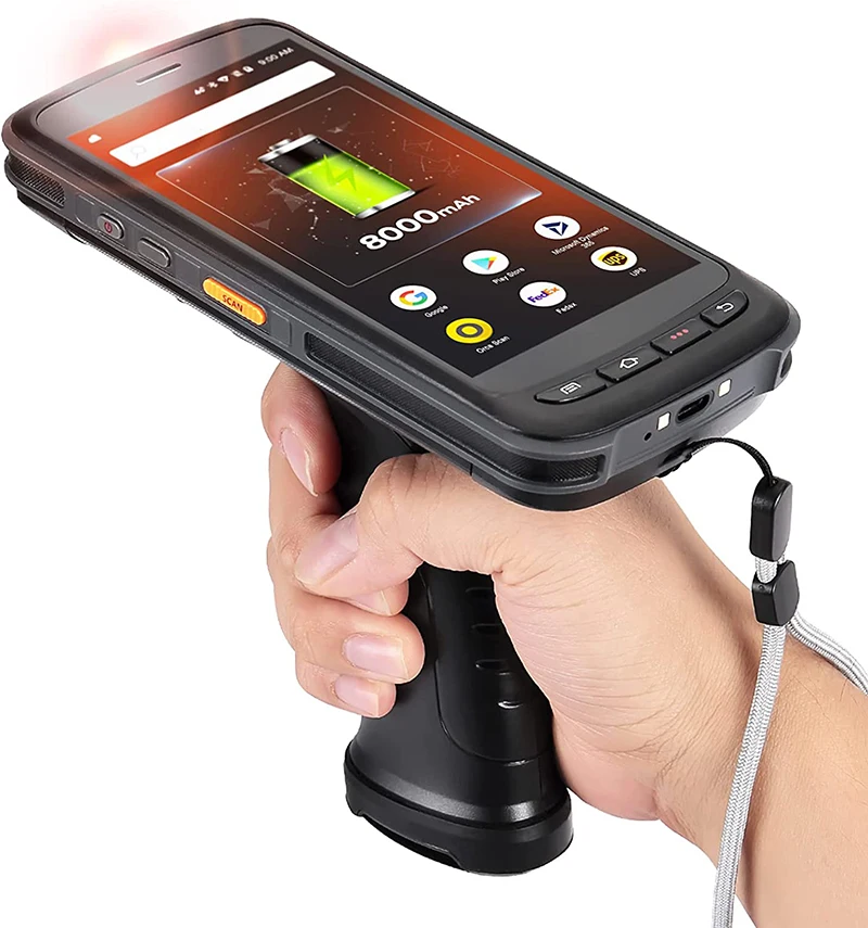 

2022 New Android 11 Barcode Scanner Handheld Mobile Computer 1D/2D QR PDF17 Zebra Scanner Pistol Grip Inventory Scanner
