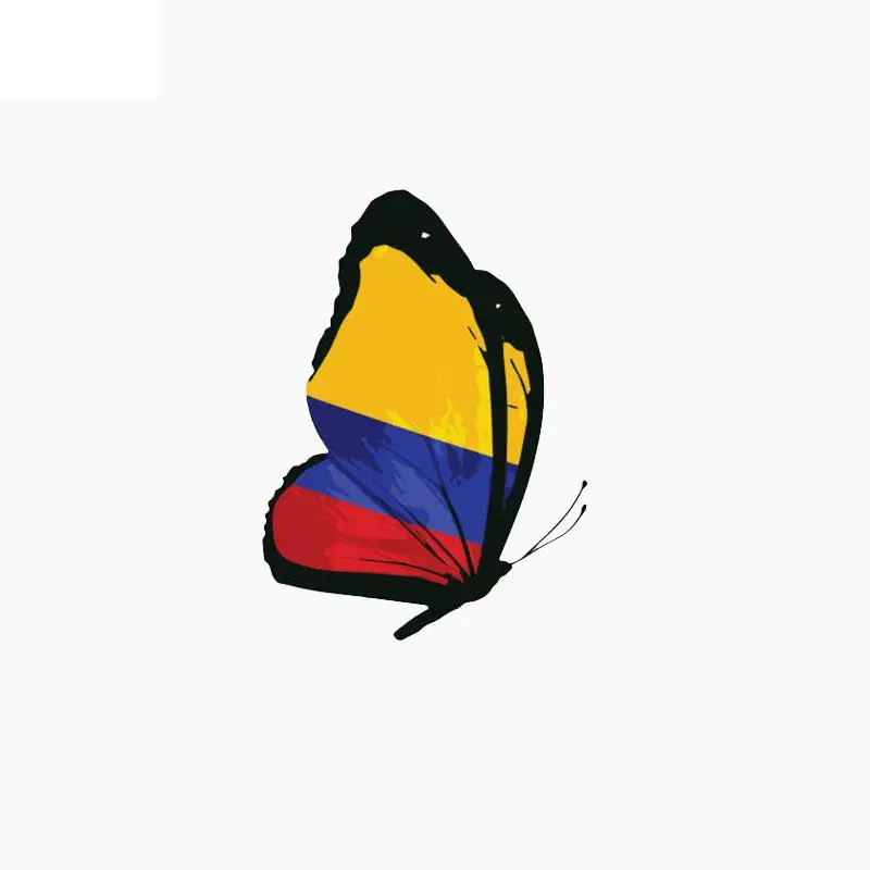 

M425# Car Sticker Colombia Flag Butterfly Waterproof Vinyl Decal Car Accessories Pegatinas Para Coche DIY Car Styling