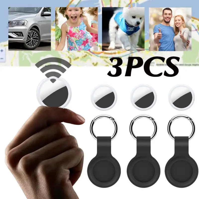 3pcs For Airtags GPS Tracker With Protective Cover For Apple Airtags Finder Key Search Child Location Tracker Car Pet Tracker