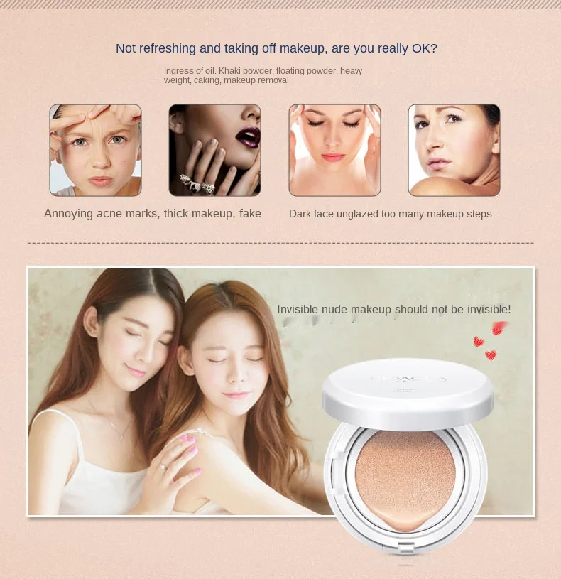 15 г БИОАКВА воздушная подушка ББ-крем изоляционный нюдовый консилер с контролем жирности и увлажнением жидкий тональный крем CC макияжная косметика на.