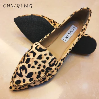 Women's Casual Flat Shoes Loafers Women Fashion Comfortable CHUQING Brand Leopard Shoes Trend Breathable and Comfortable 1