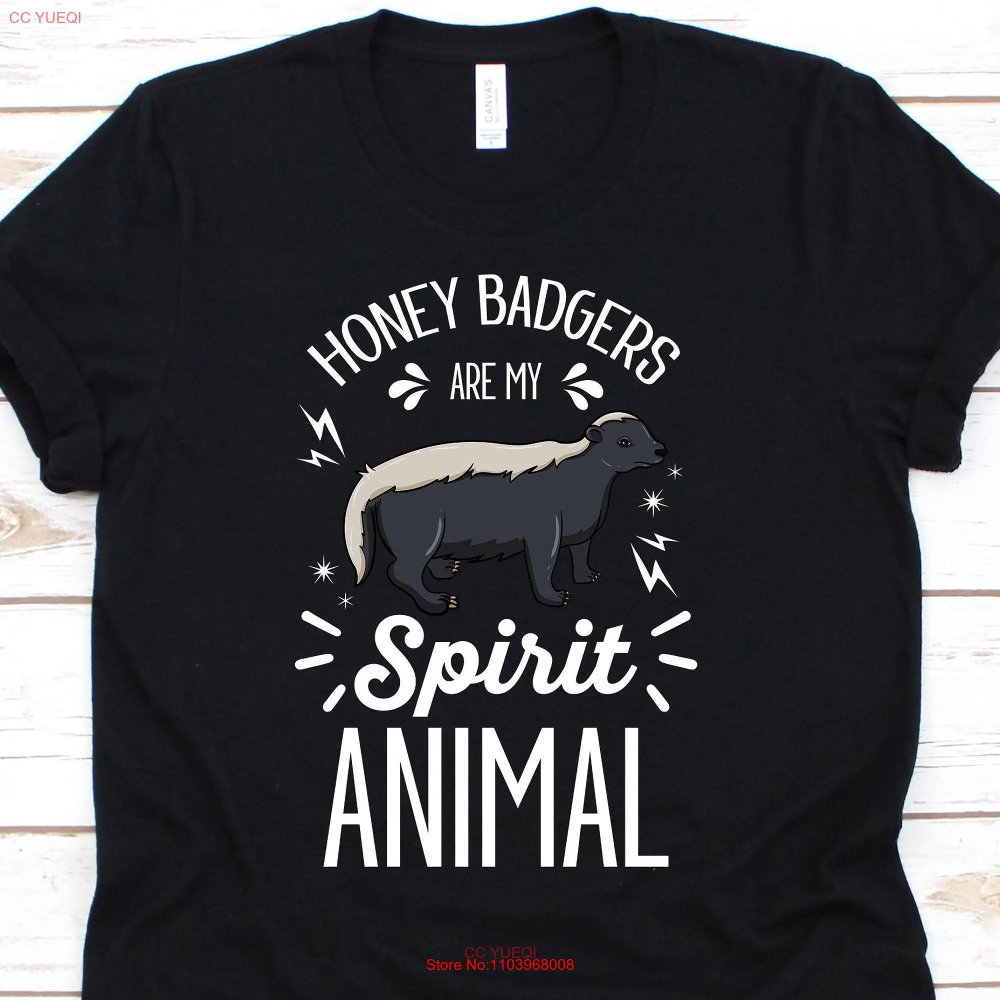Фото Honey Badgers Are My Spirit, футболка с животными Ratel Mustelid Mellivora Badger, длинные или Короткие рукава №1
