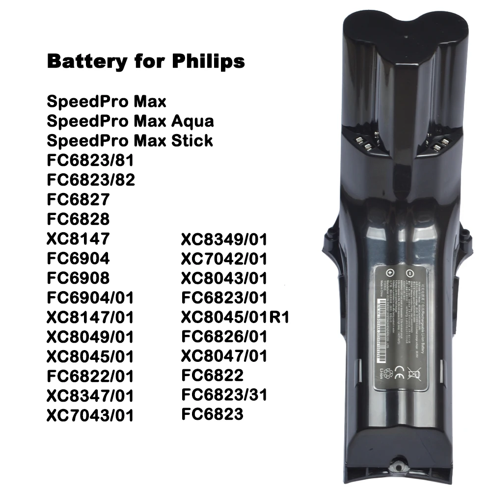 Аккумулятор для Philips XC7057/01 XC8049/01 XC8057/01 XC8055/01 XC8045/01 XC8043/01 XC8347/01 XC8349/01 XC7055/01 XC7041/01 XC7042