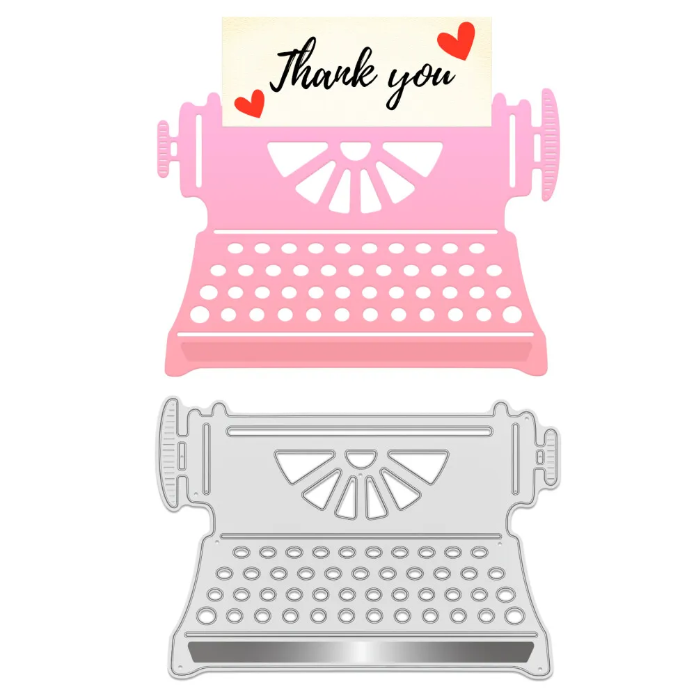 

1 шт. ретро-машинка для письма металлические Вырубные штампы с надписью «Thank You» Штампы из углеродистой стали трафареты шаблоны формы для фот...