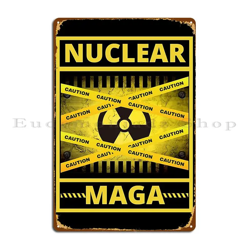 Nucl%C3%A9aire Maga США Drapeau Am%C3%A9ricain Металлическая табличка Плакат Клубная настенная