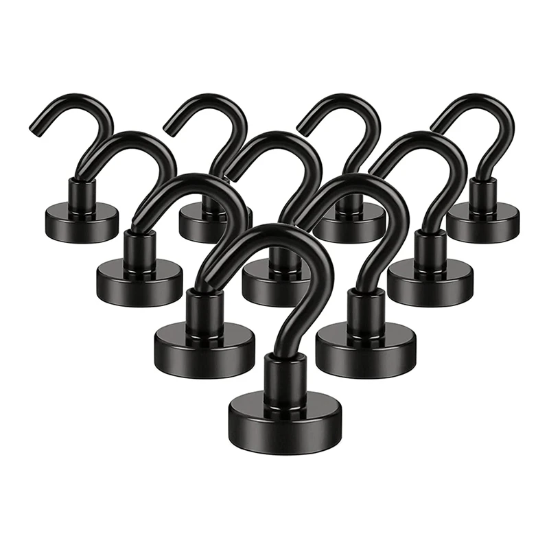 

Black Magnetic Hooks, Strong Magnets Hooks Heavy Duty Tool Holder, Kitchen, Home, Workplace, Office And Garage Etc