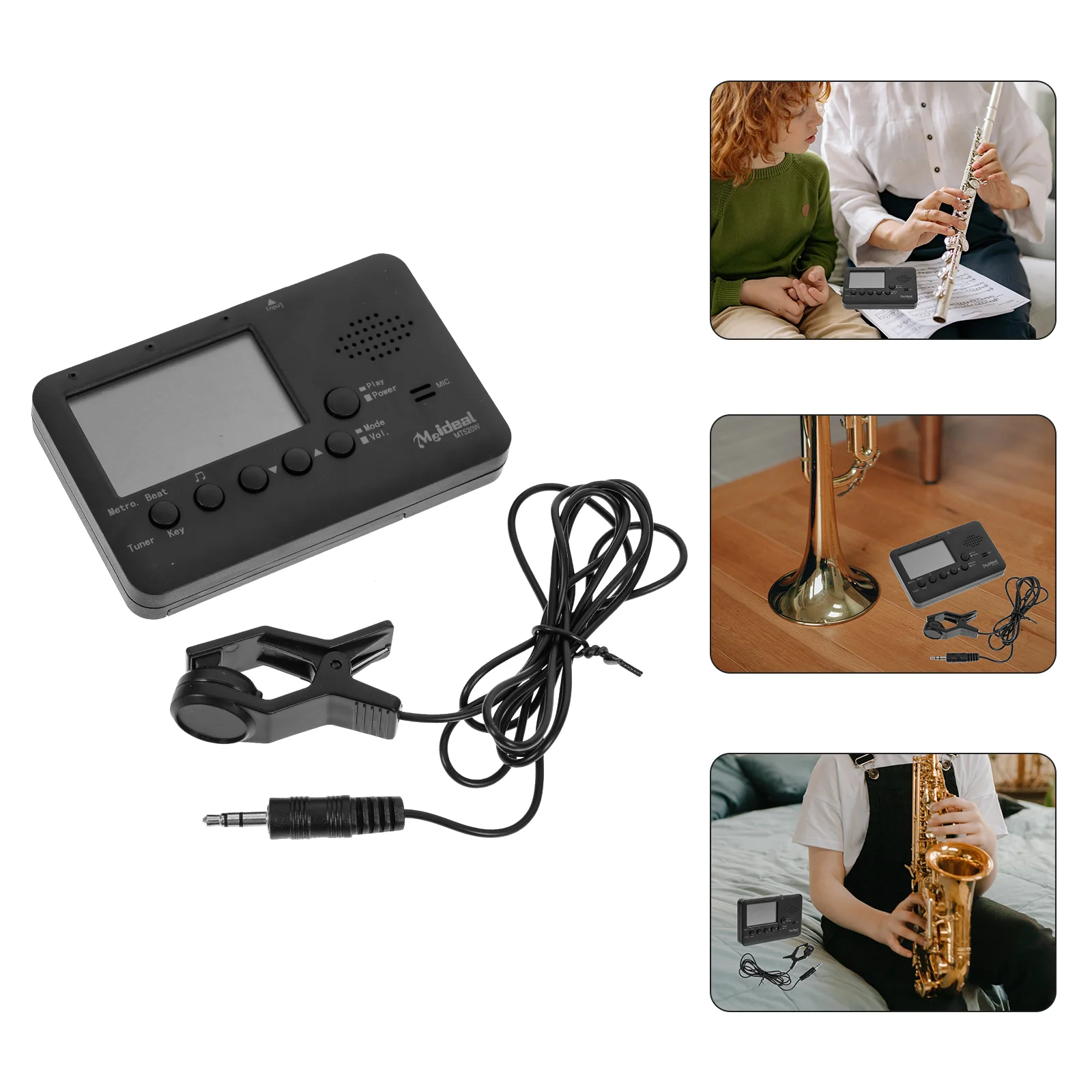 

Tuner Wind Instrument Parts Flute Electronic Adjusting Tool Abs Resin Clarinet Supply