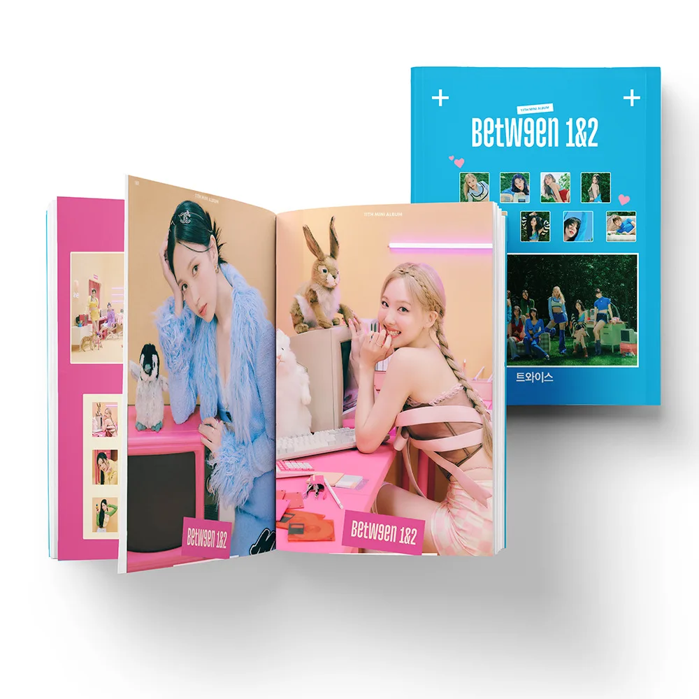 Kpop TWICE Between 1&2 Album Books Postcard Photo Print Picture Fashion Cute Boys Girls Group Poster notebook Fans Gifts