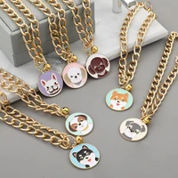 pet supplies dog tag necklace cat collar with bells suitable for small medium and large pets cat jewelry dog accessories
