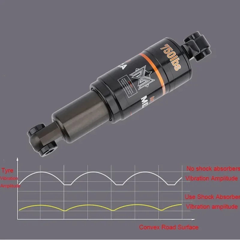 Амортизатор MEROCA для велосипеда 750/850/1000 фунтов задний амортизатор 150/165/190 мм