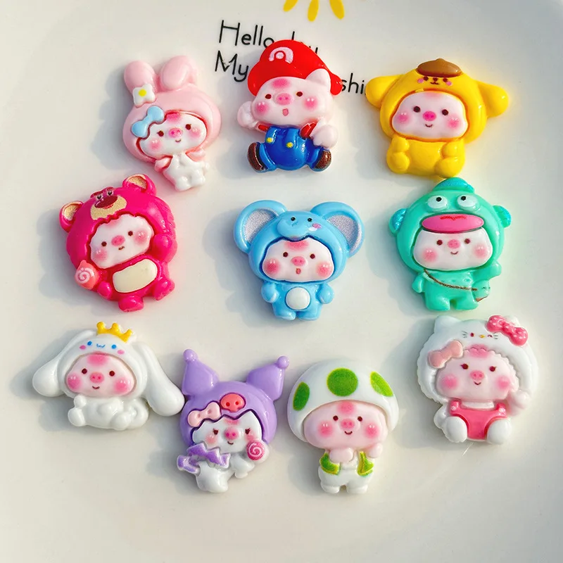 Мультяшная яркая поверхность моделирование животных аксессуары из смолы сделай