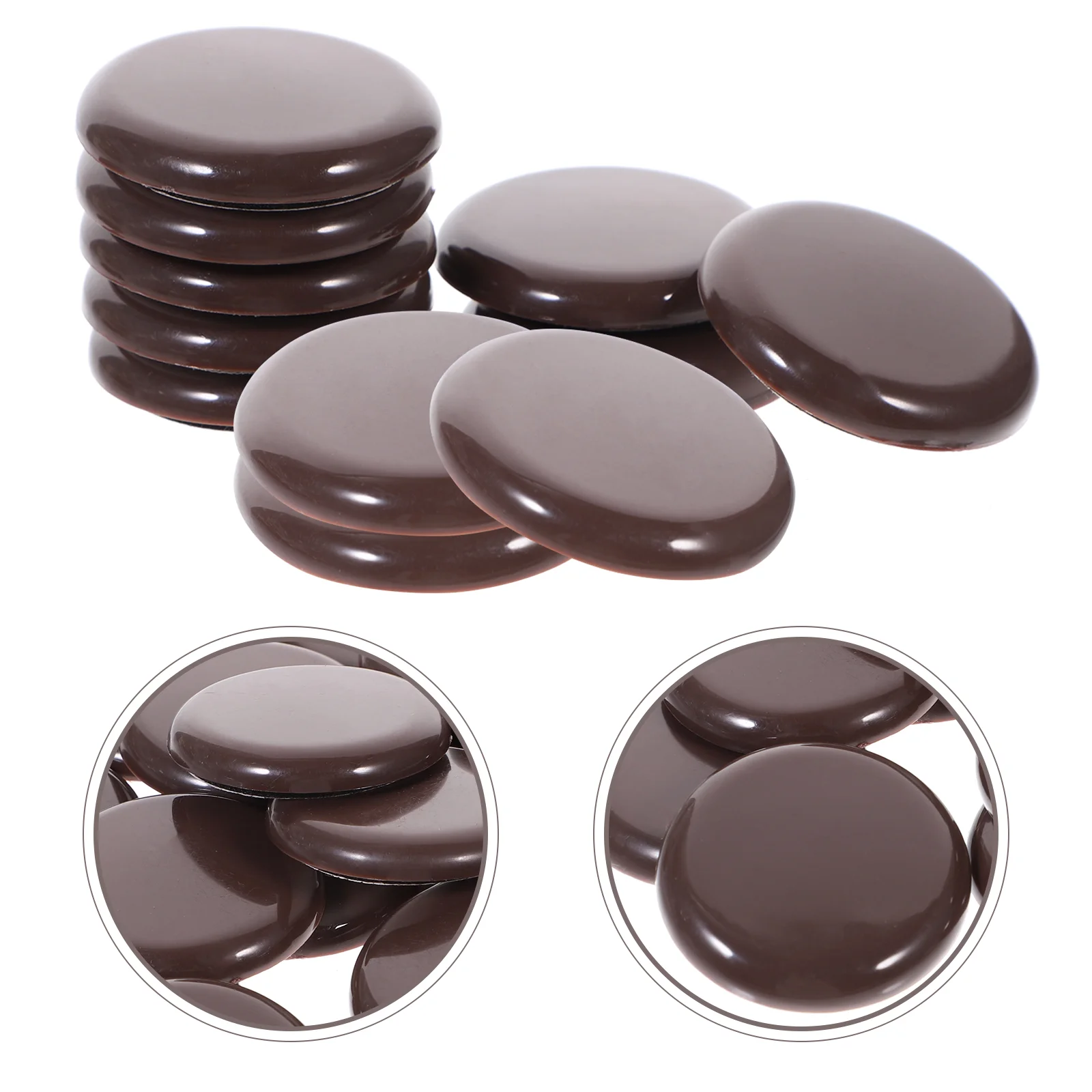 

20 Pcs Round Rug Chair Mat Furniture Moving Cushion Protector Self-adhesive Mats