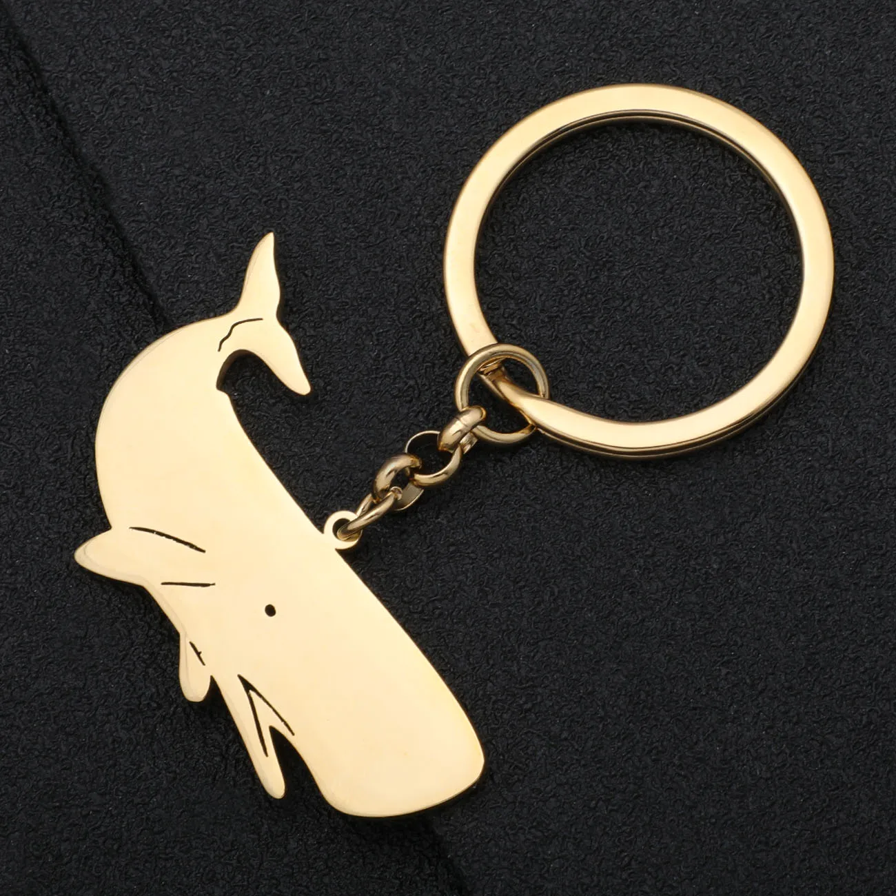 Брелок WEVENI из нержавеющей стали с золотым покрытием в виде спермы и Кита брелок