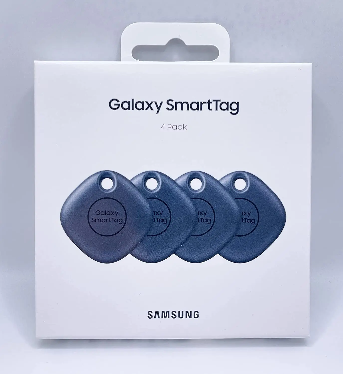 

NEW Samsung Galaxy SmartTag Bluetooth Tracker and Item Locator for Keys, Wallets, Luggage, Pets, and More (4-Pack), Black
