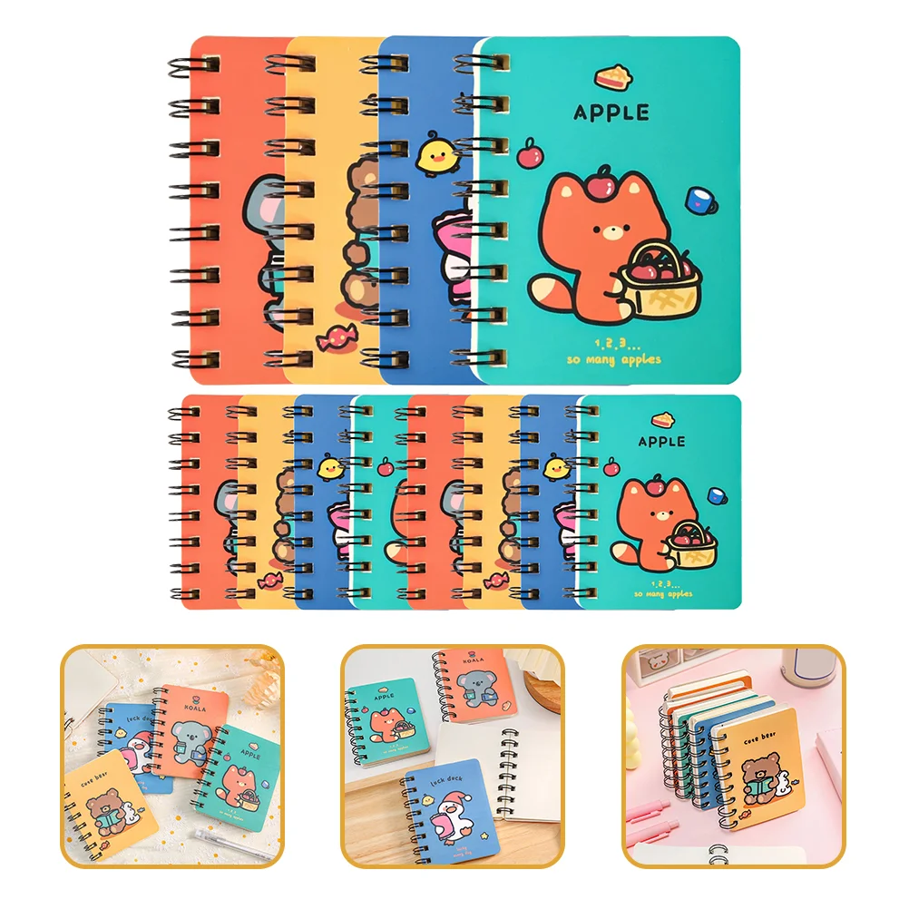 

12 Pcs Blank Spiral Notebook Portable Small Pocket Coil Notepad Daily Plan Notepads Memorandum Size Tear Student