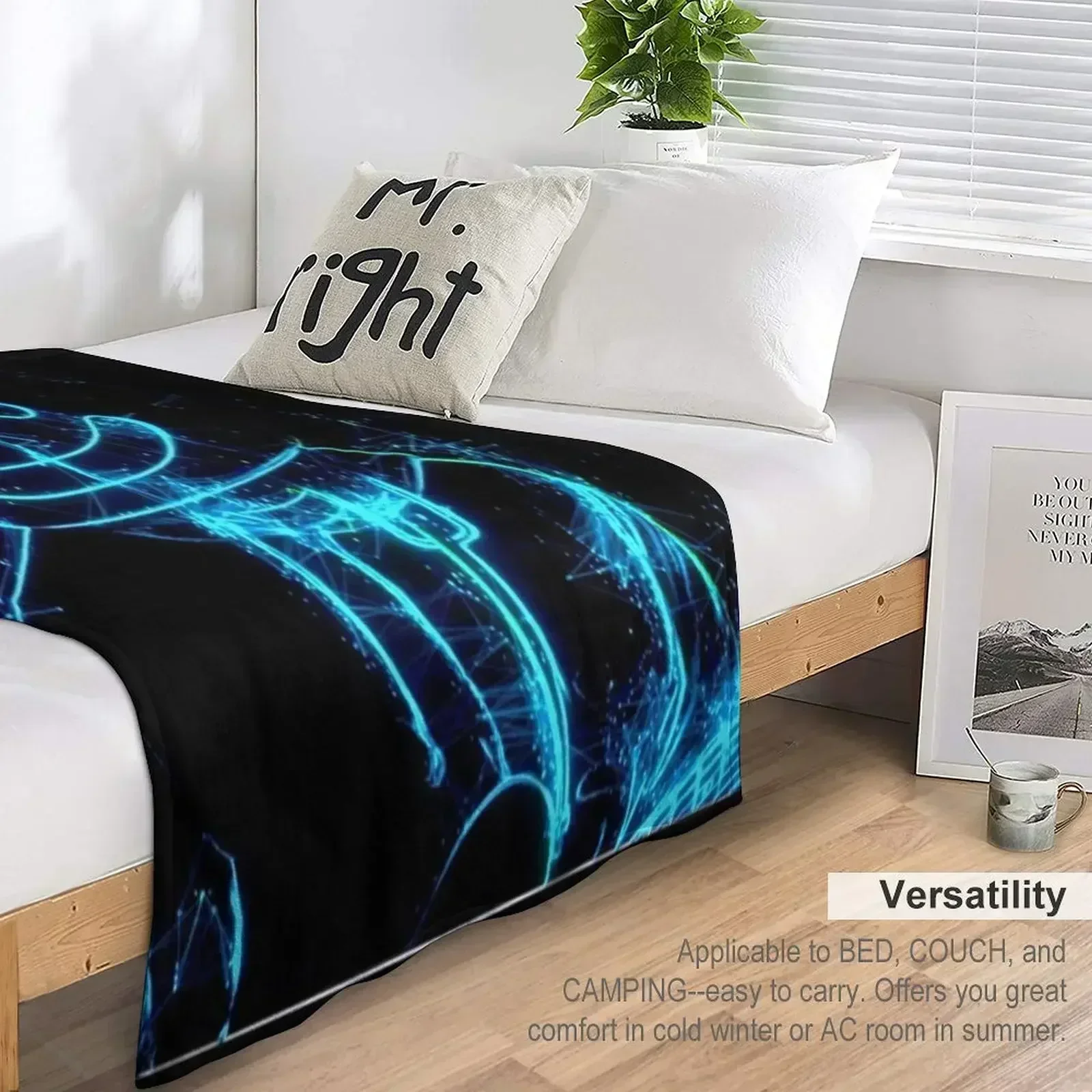 Фото Плед Marshmello Lighting Throw Blanket, теплый и мягкий, для дивана, многофункциональный, для зимних покрывал и одеял. №5