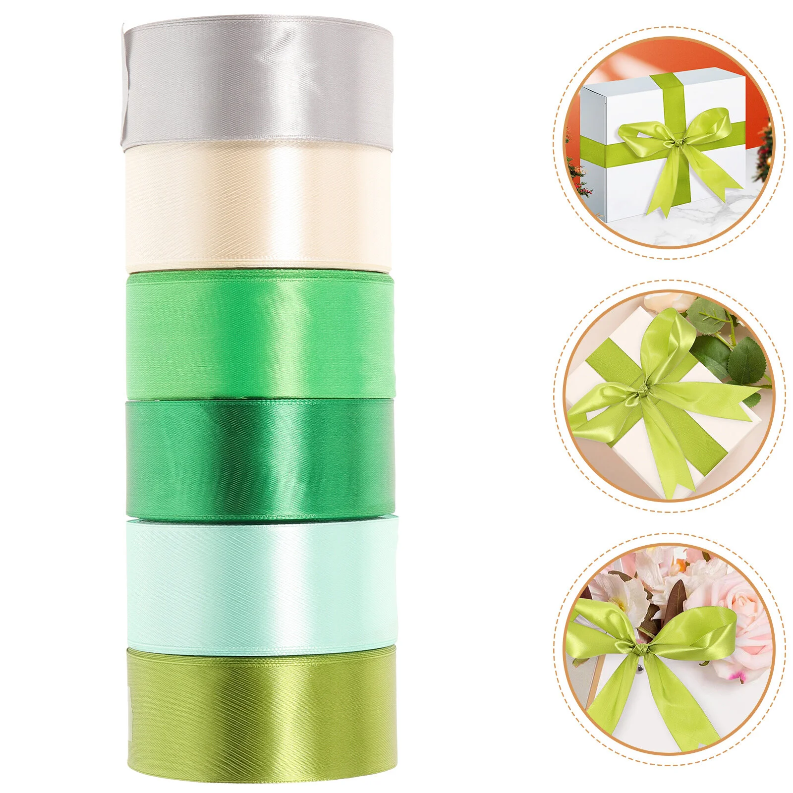 

6 Rolls Ribbons Gift Wrapping Bouquet Exquisite Packaging Flower Bouquets Decorative Ornament Fine DIY