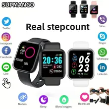 Reloj deportivo inteligente Y68, pulsera inteligente a la moda, rastreador de Fitness, compatible con Android e IOS