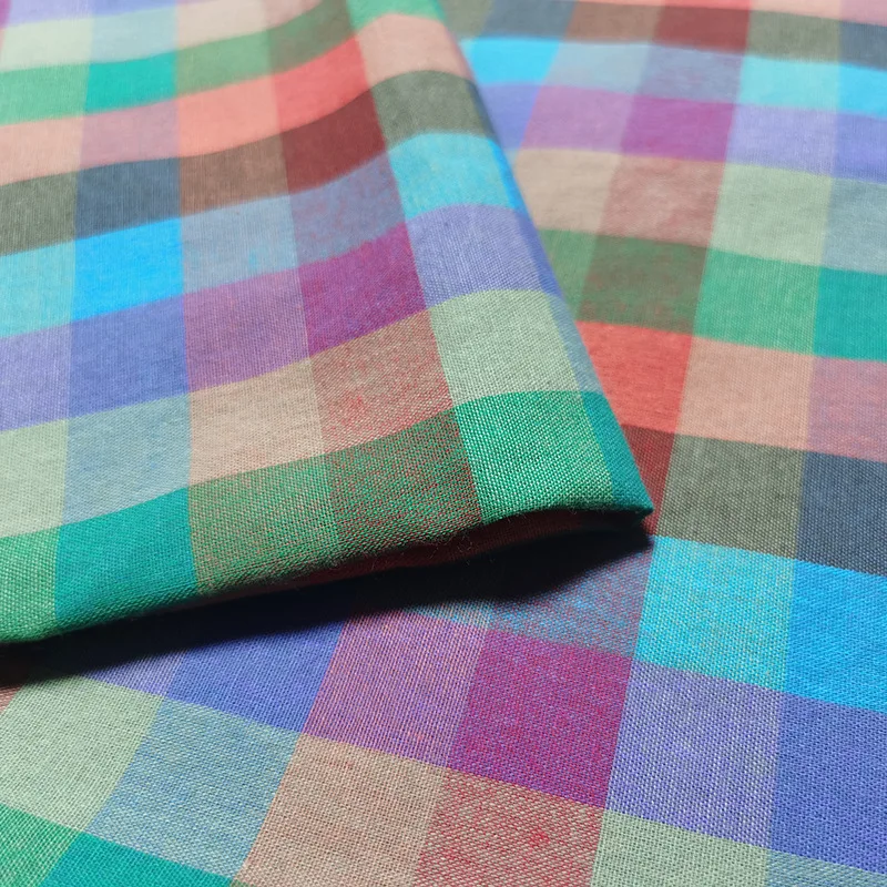 100% хлопок яркий цвет ткань пошив рубашки платье блузка длиной до метров