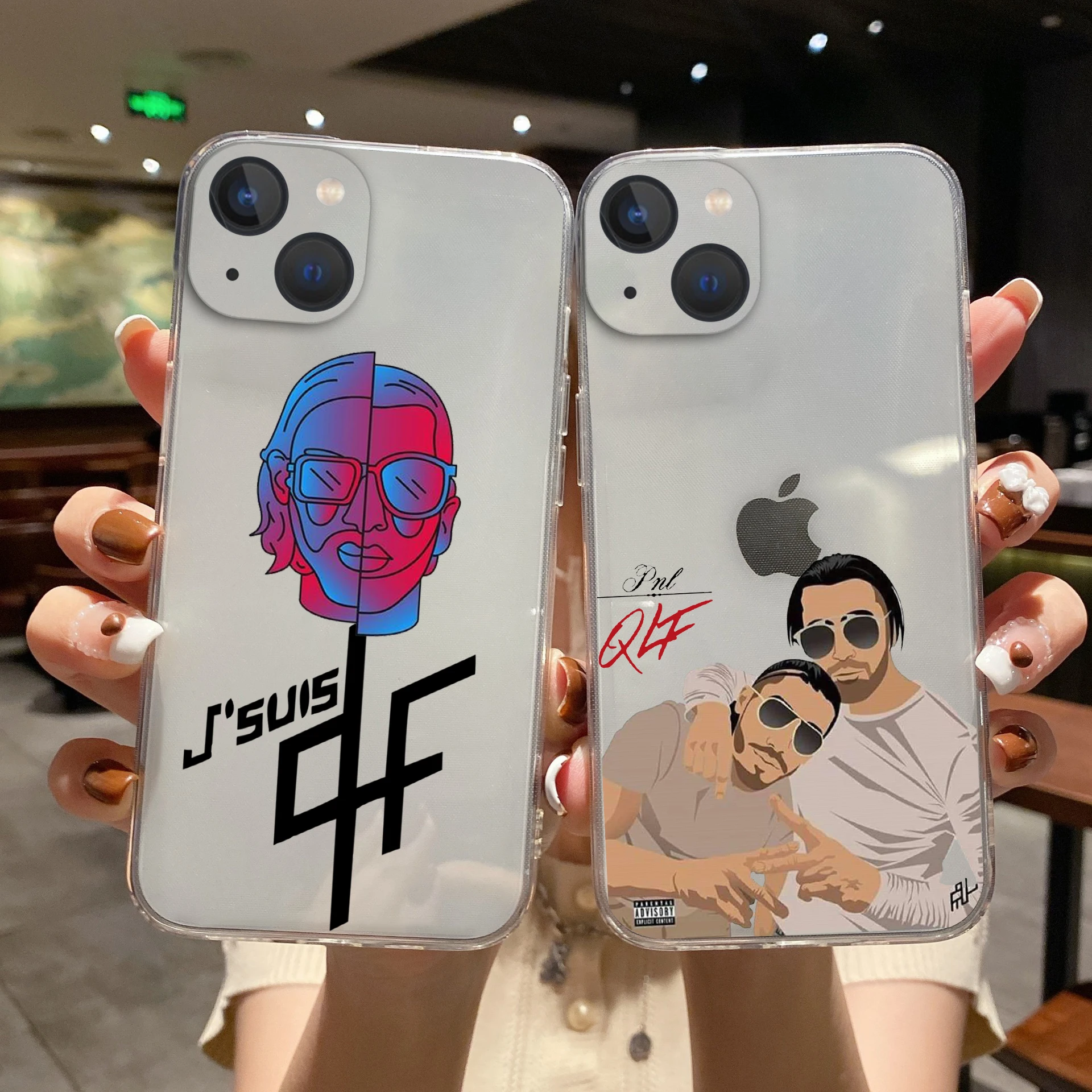 

Hot singer PNL QLF rapper Phone Cover For iPhone 11 12 13 14 Pro Max X XR XS Max 8 14 Plus 13 Mini Clear Soft Silicone TPU Case