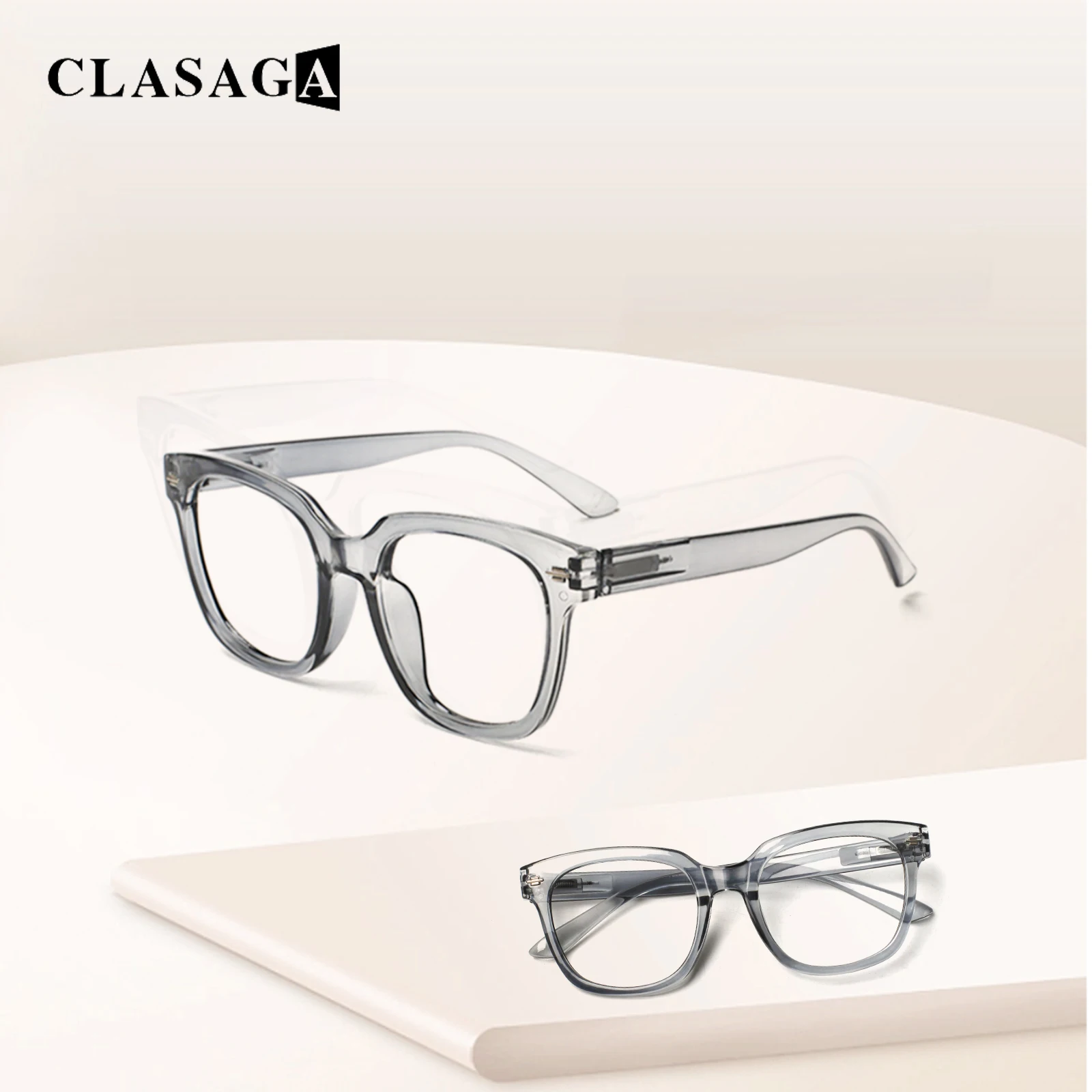 

CLASAGA Reading Glasses for Women Rectangular High Quality Metal Hinges Fashion Clear Lenses Comfortable Prescription Eyeglasses