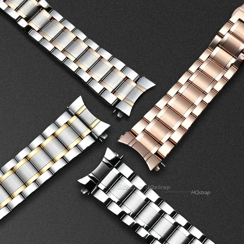 Фото Ремешок для часов из нержавеющей стали для Longines, металлический браслет с изогнутыми концами, размеры 12, 13, 14, 15, 16, 17, 19, 21, 23, 18 мм, 20 мм, 22 мм, 24 мм №2