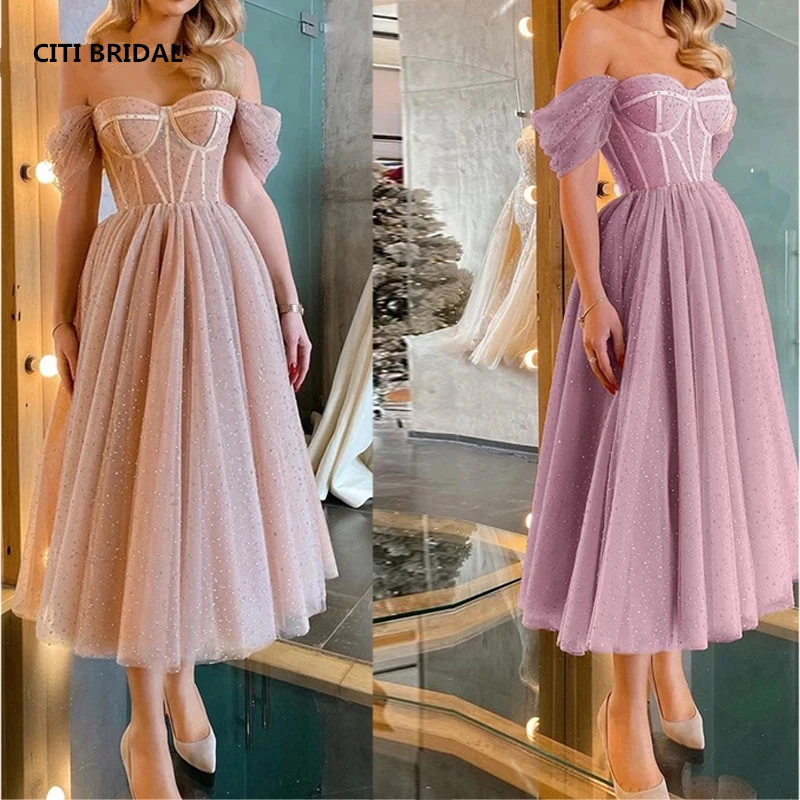 

French Vintage 2022 New Corset Style Graduation Party Prom Dress Gorgeous Ball Gown Off The Shoulder Robes De Soire Vestido