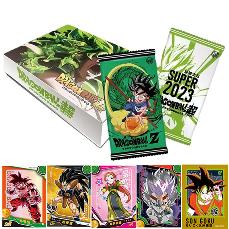 

2023 New Original Anime DRAGON BALL Z Super Saiyan SSP Flash Card Hero Son Goku KidsToy Gifts Game Cards