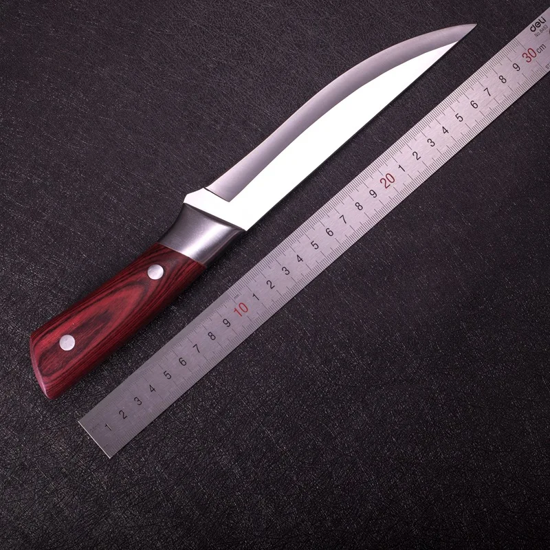 Wooden Handle German Chef Knife Splitting With Leather Case Household Meat Cleaver Multi-purpose KnifeBeef | Дом и сад