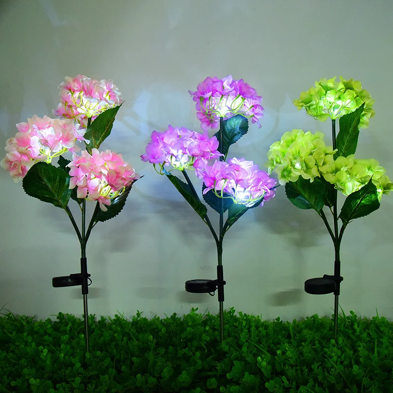 Pаспродажа Светодиодный светильник на солнечной батарее для гортензии, уличные садовые лампы для газона, для украшения сада и овощей, патч, внутреннег...