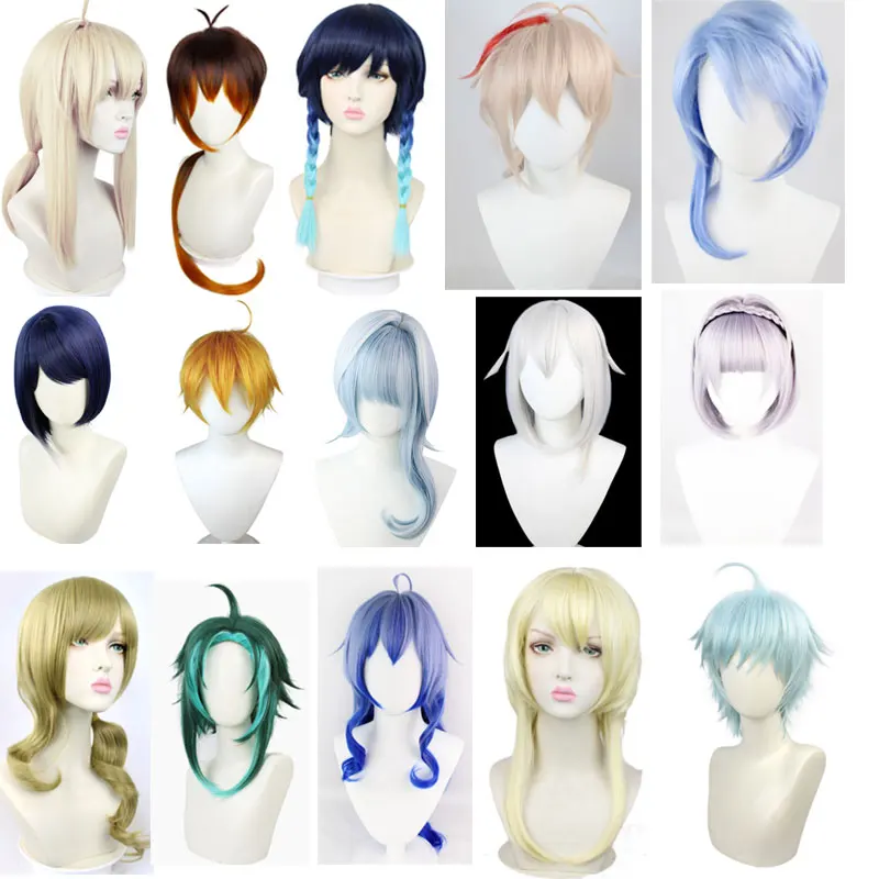 

Genshin Impact Yae Miko Kaedehara Kazuha Kaeya Ganyu Barbara HuTao Aether Tartaglia Klee Ningguang Cosplay Wig
