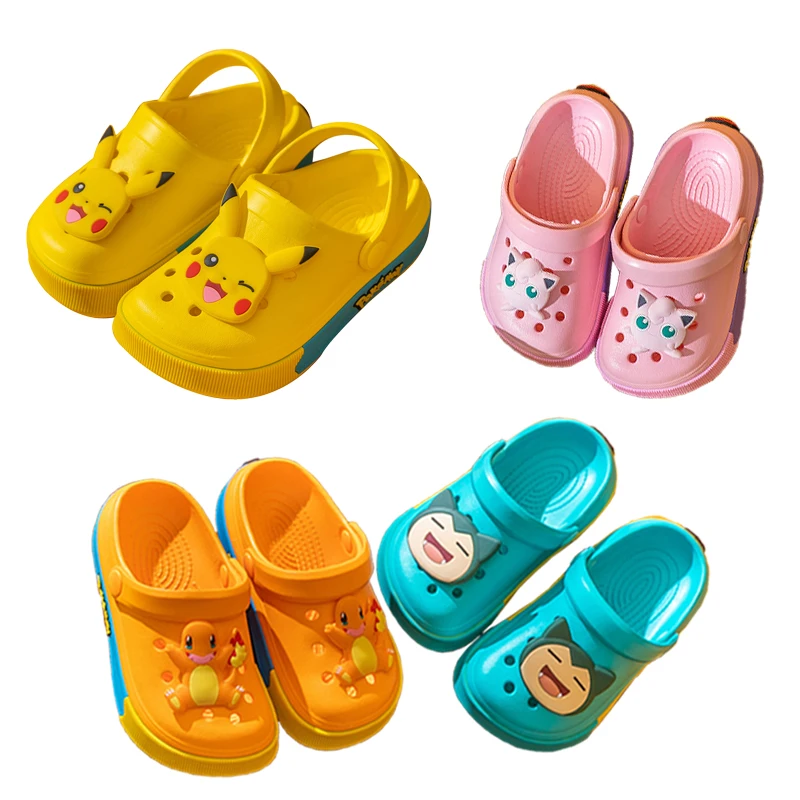 

Мультяшные Аниме Покемон Пикачу джигглиффи чармандер храп кавайные милые искусственные пляжные сандалии Детский подарок на день рождения