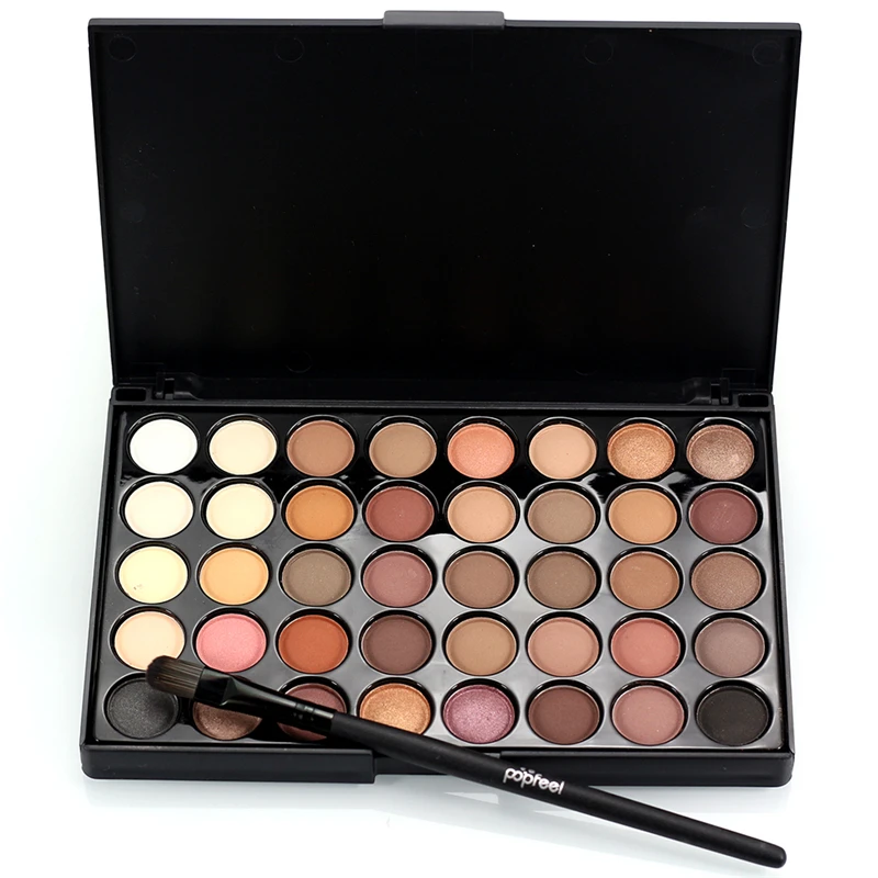 

40 color matte eye shadow palette, clay makeup palette, shiny makeup, durable waterproof makeup, add eye shadow brush