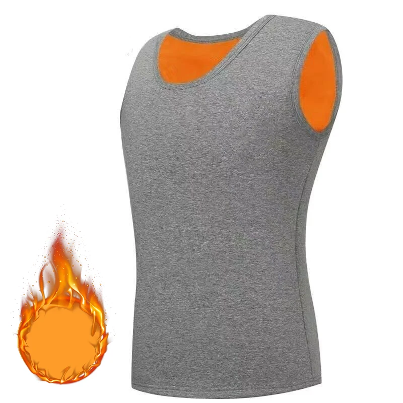 2 шт. мужское термобелье мужской жилет без рукавов осенне-зимнее теплый топ
