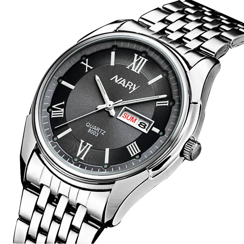 

Часы наручные женские кварцевые, Роскошные водонепроницаемые повседневные из нержавеющей стали, с датой в деловом стиле