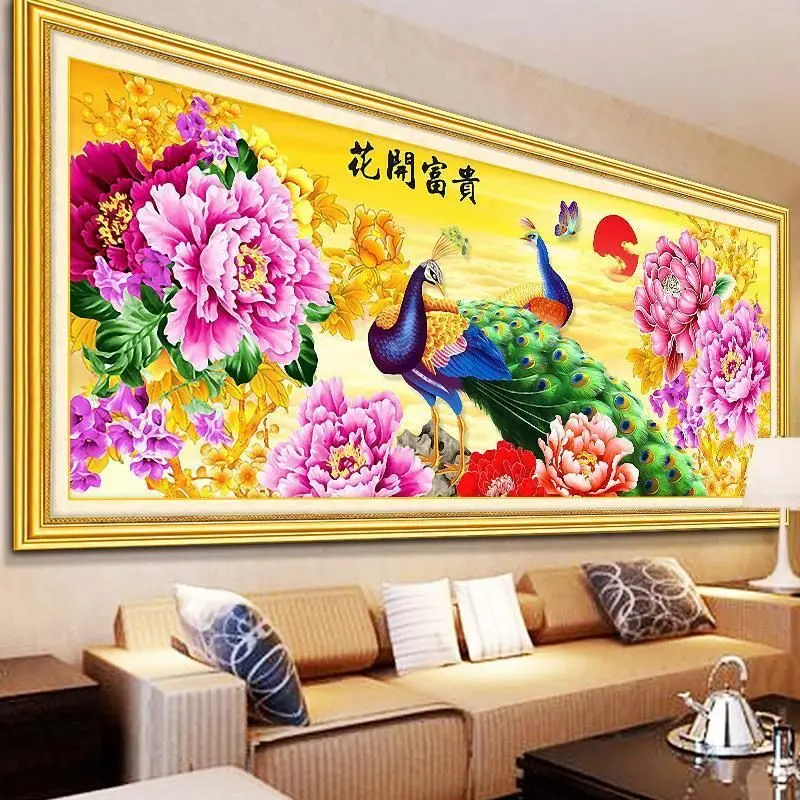 

Алмазная вышивка особой формы AB, 5D, алмазная живопись своими руками, вышивка крестиком, Алмазная мозаика, Декор, Павлин Магнолия