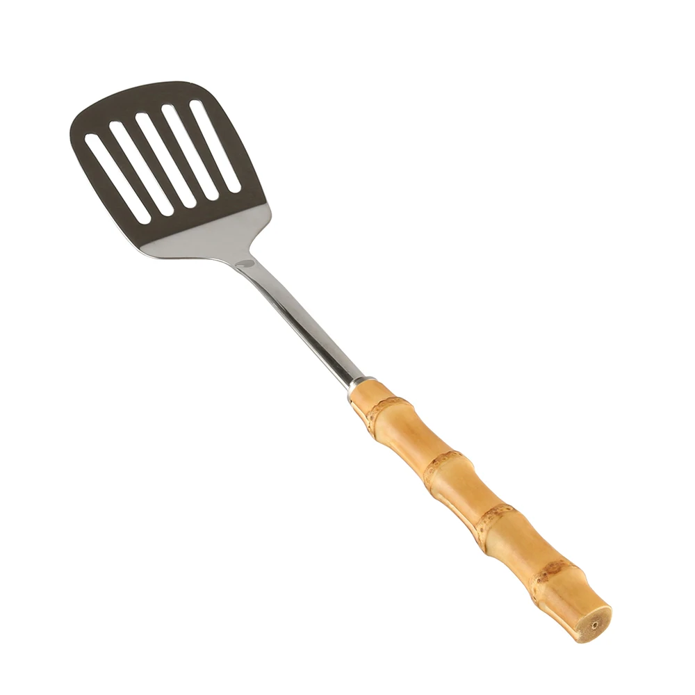 6PCS Stainless Steel Basting Brush Whisk Tong Turner Spatula Scoop Ladle Soup Serving Spoon Bamboo Root Silicone Kitchenware - купить по