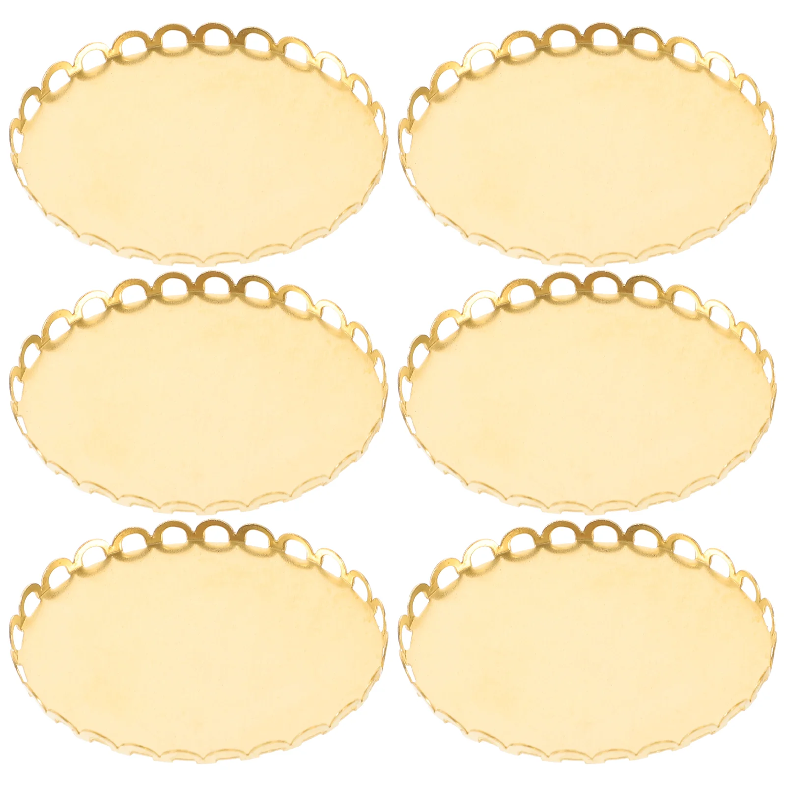 

6pcs Mini Dishes House Mini Tray Plate Decorations Mini House Ornaments Pretend Play Tray