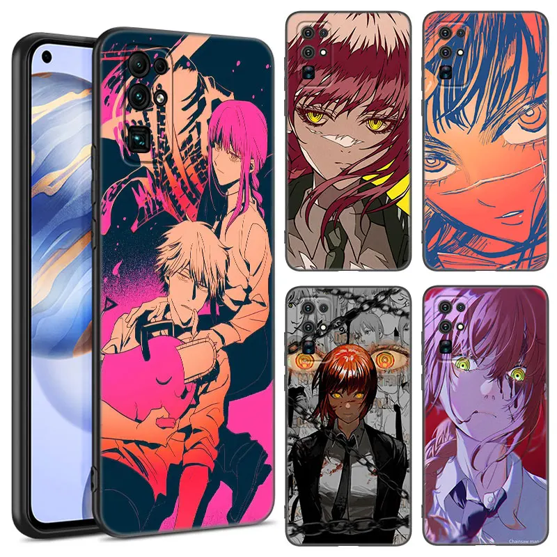 Мягкий черный чехол из ТПУ для телефона с изображением человека из аниме бензопилы для Honor Magic 4 20 50 Lite 60 SE 30 70 80 Pro Plus 20E 20i 30i 20S 30S