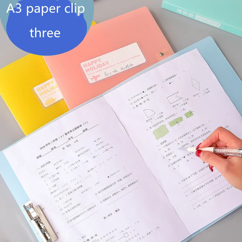 

3 folder multi-layer test music folder for students to collect and arrange papers folder PP plastic materials folder board folde