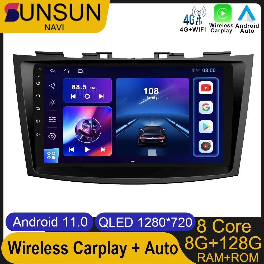 Android 11 для Suzuki Swift 4 2011 - 2017 автомобильное радио стерео мультимедийная навигация GPS