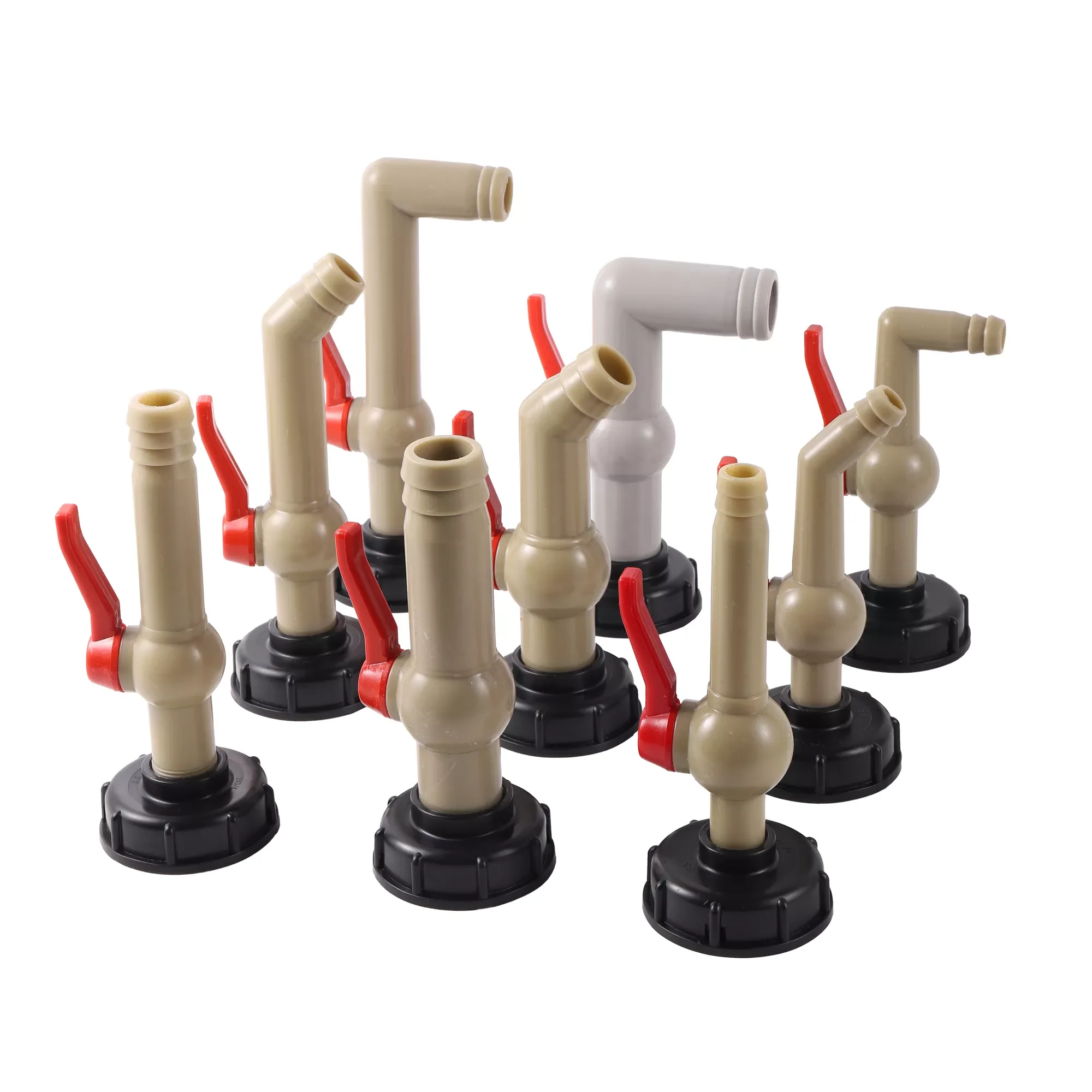 

2022JmtWater Tank Replacement Adapter Garden Irrigation Joint S60x6 Thread 1/2" 3/4" 1" Thread Ball Valve Hose Switch IBC Tank F