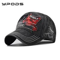 cotton new 2021 dragon embroidered baseball cap washed and old embroidered outdoor sun hat