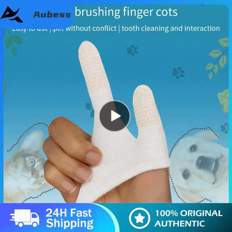 

Pet Two-finger Brushing Finger CotsPuppy Teeth Oral Cleaning Tool Kitten Finger Toothbrush Care Products
