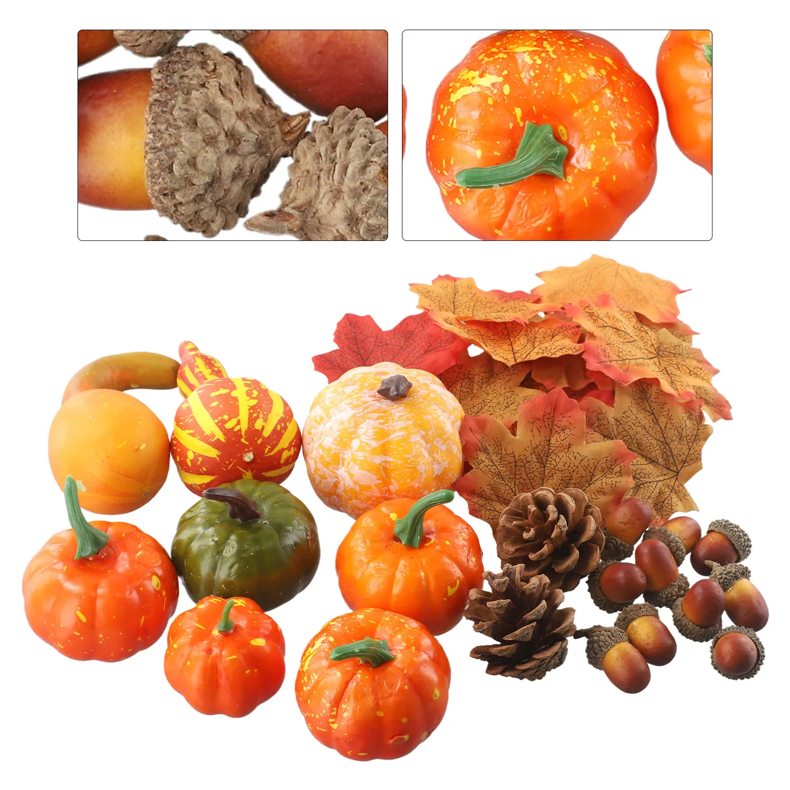 

50/70/86Pcs Mini Artificial Pumpkin Fake Simulation Vegetabl Happy Halloween Decoration For Home Halloween Props DIY Crafts