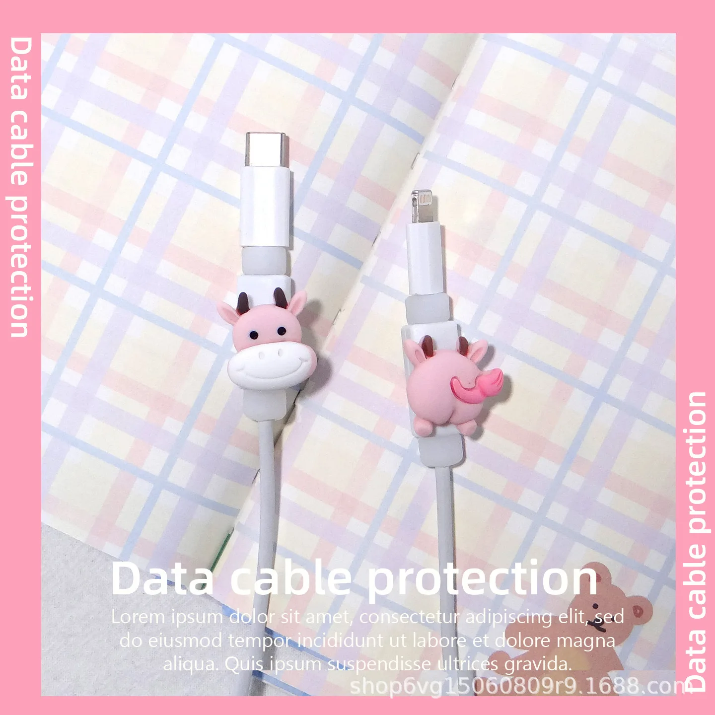 Новое поступление мультяшный USB-кабель для передачи данных защитный чехол iPhone 13