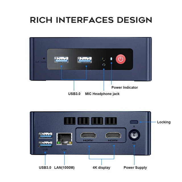 Beelink Mini S GK MINI Intel Celeron N5095/J4125 Mini S12 N95 Windows 11 MINI PC 8GB 128GB/256GB WIFI5 Game Computer VS GK3 Pro 5