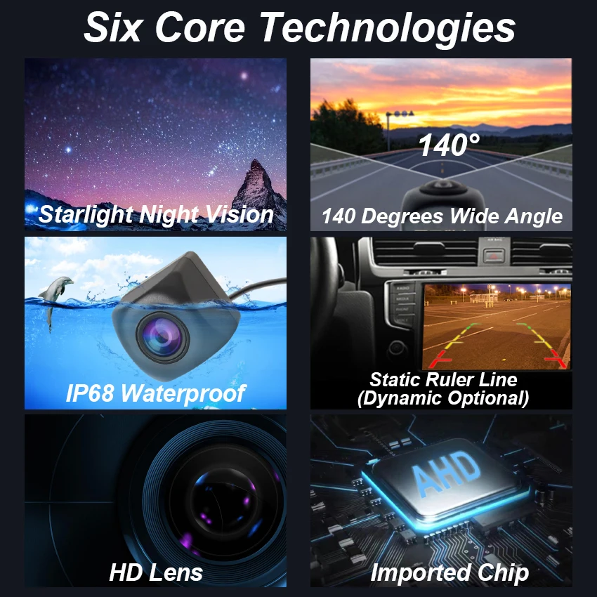 HD CCD Автомобильная камера заднего вида Водонепроницаемая высококачественная RCA