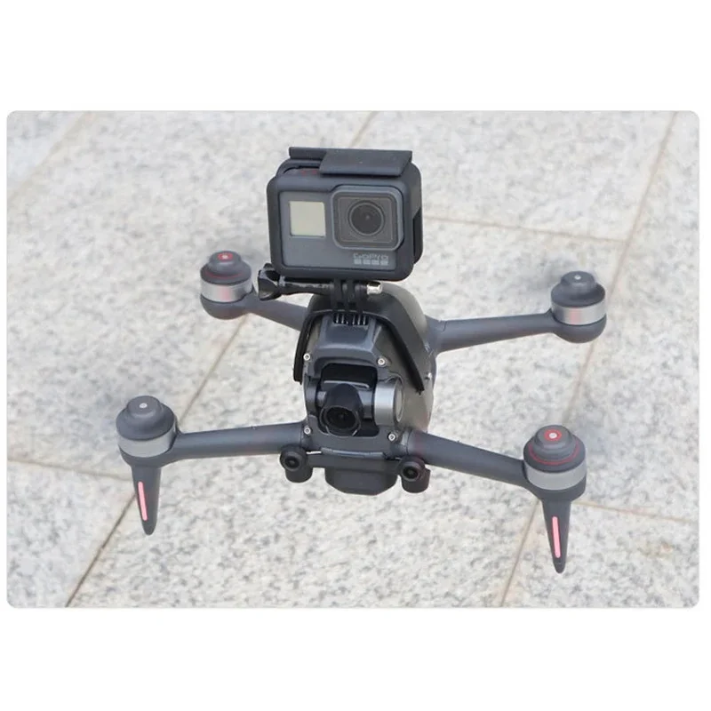 Фото Крепление для камер Gopro Hero / DJI Action / DJI NANO / Insta360, верхний кронштейн для съемки с высоты, фиксированный кронштейн для аксессуаров к дронам DJI FPV №4